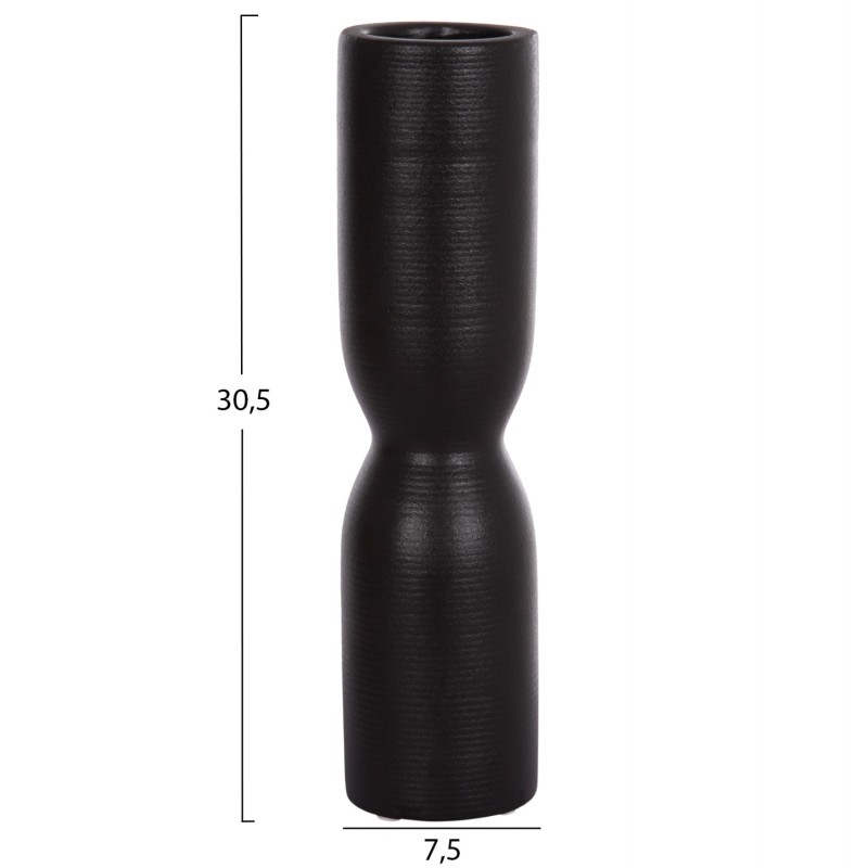 ΕΠΙΤΡΑΠΕΖΙΟ ΚΕΡΑΜΙΚΟ ΔΙΑΚΟΣΜΗΤΙΚΟ SCEPTER HM4615.02 ΜΑΥΡΟ ΜΑΤ Φ7,5x30,5Υεκ