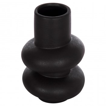 ΕΠΙΤΡΑΠΕΖΙΟ ΚΕΡΑΜΙΚΟ ΔΙΑΚΟΣΜΗΤΙΚΟ ROOK HM4627.02 ΜΑΥΡΟ ΜΑΤ Φ16x25,5Υεκ