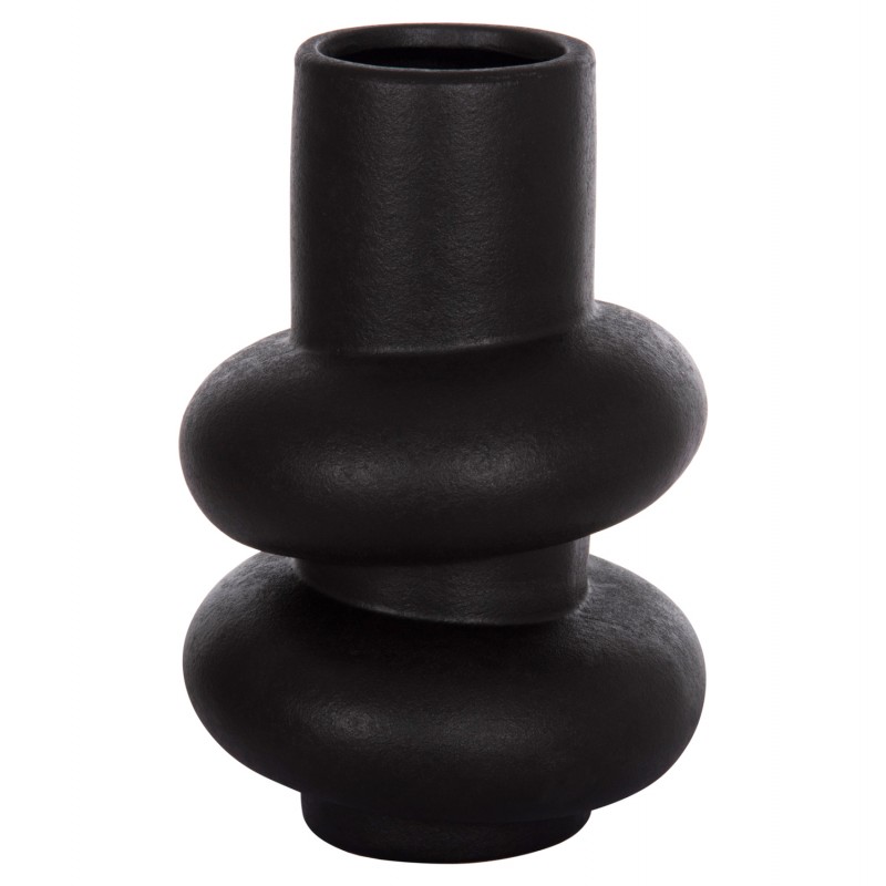 ΕΠΙΤΡΑΠΕΖΙΟ ΚΕΡΑΜΙΚΟ ΔΙΑΚΟΣΜΗΤΙΚΟ ROOK HM4627.02 ΜΑΥΡΟ ΜΑΤ Φ16x25,5Υεκ