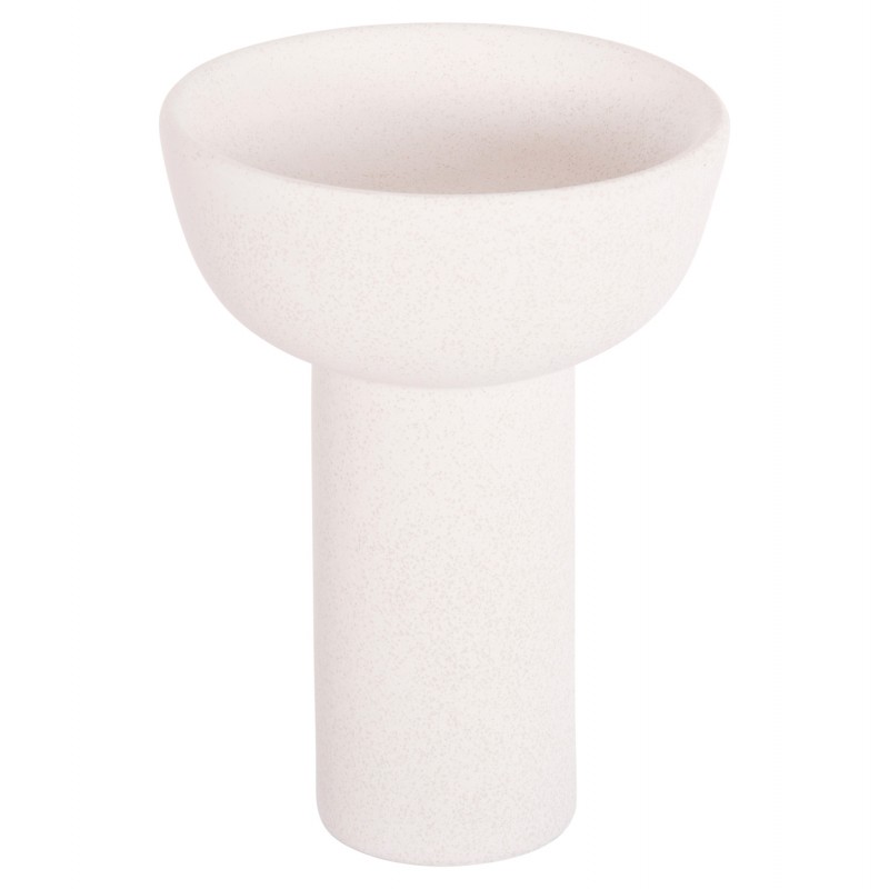 ΕΠΙΤΡΑΠΕΖΙΟ ΚΕΡΑΜΙΚΟ ΔΙΑΚΟΣΜΗΤΙΚΟ ELENDIL HM4602.01 ΥΠΟΛΕΥΚΟ ΚΡΥΣΤΑΛΛΙΚΟ Φ23x32Υ εκ.