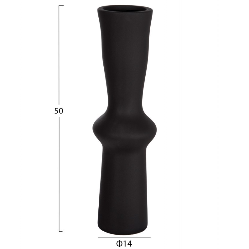 ΕΠΙΤΡΑΠΕΖΙΟ ΚΕΡΑΜΙΚΟ ΔΙΑΚΟΣΜΗΤΙΚΟ SCEPTER HM4637.02 ΜΑΥΡΟ ΜΑΤ Φ14x50Υεκ