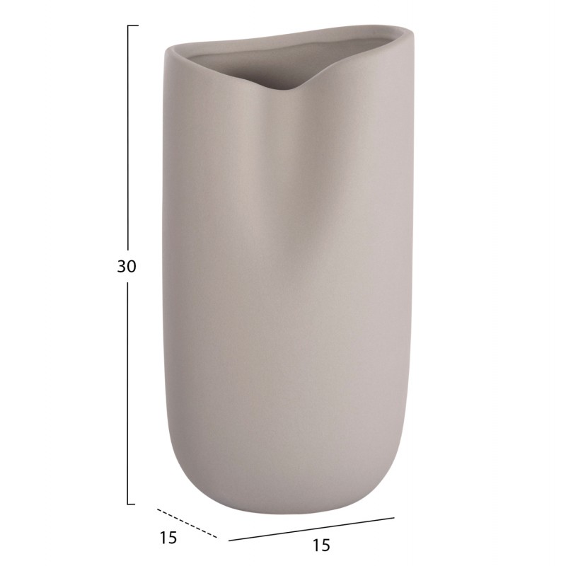 ΕΠΙΤΡΑΠΕΖΙΟ ΚΕΡΑΜΙΚΟ ΔΙΑΚΟΣΜΗΤΙΚΟ GLAΖΕ HM4607.03 ΓΚΡΙ ΜΑΤ 15x15x30Υεκ