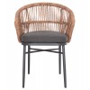 ΠΟΛΥΘΡΟΝΑ ΑΛΟΥΜΙΝΙΟΥ ORIN HM6265.01 ΣΚΟΥΡΟ ΓΚΡΙ- P.E.RATTAN ΣΕ ΦΥΣΙΚΟ 58x61x75Υεκ.