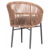 ΠΟΛΥΘΡΟΝΑ ΑΛΟΥΜΙΝΙΟΥ ORIN HM6265.01 ΣΚΟΥΡΟ ΓΚΡΙ- P.E.RATTAN ΣΕ ΦΥΣΙΚΟ 58x61x75Υεκ.