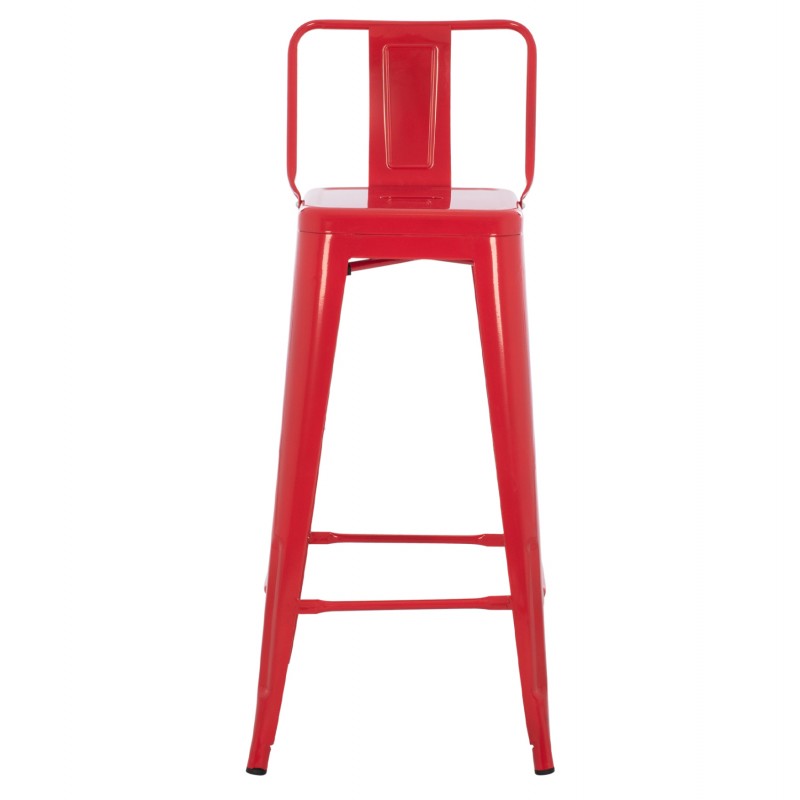 ΣΚΑΜΠΟ BAR ME ΠΛΑΤΗ ΜΕΤΑΛΛΙΚΟ MELITA-PRO HM8643.44 ΚΟΚΚΙΝΟ 42x42x100Υεκ.
