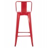 ΣΚΑΜΠΟ BAR ME ΠΛΑΤΗ ΜΕΤΑΛΛΙΚΟ MELITA-PRO HM8643.44 ΚΟΚΚΙΝΟ 42x42x100Υεκ.