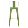 ΣΚΑΜΠΟ BAR ME ΠΛΑΤΗ ΜΕΤΑΛΛΙΚΟ MELITA-PRO HM8643.53 LIGHT OLIVE GREEN 42x42x100Υεκ.