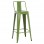 ΣΚΑΜΠΟ BAR ME ΠΛΑΤΗ ΜΕΤΑΛΛΙΚΟ MELITA-PRO HM8643.53 LIGHT OLIVE GREEN 42x42x100Υεκ.