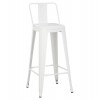 ΣΚΑΜΠΟ BAR ME ΠΛΑΤΗ ΜΕΤΑΛΛΙΚΟ MELITA-PRO HM8643.41 ΛΕΥΚΟ ΜΑΤ 42x42x100Υεκ.
