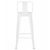 ΣΚΑΜΠΟ BAR ME ΠΛΑΤΗ ΜΕΤΑΛΛΙΚΟ MELITA-PRO HM8643.41 ΛΕΥΚΟ ΜΑΤ 42x42x100Υεκ.