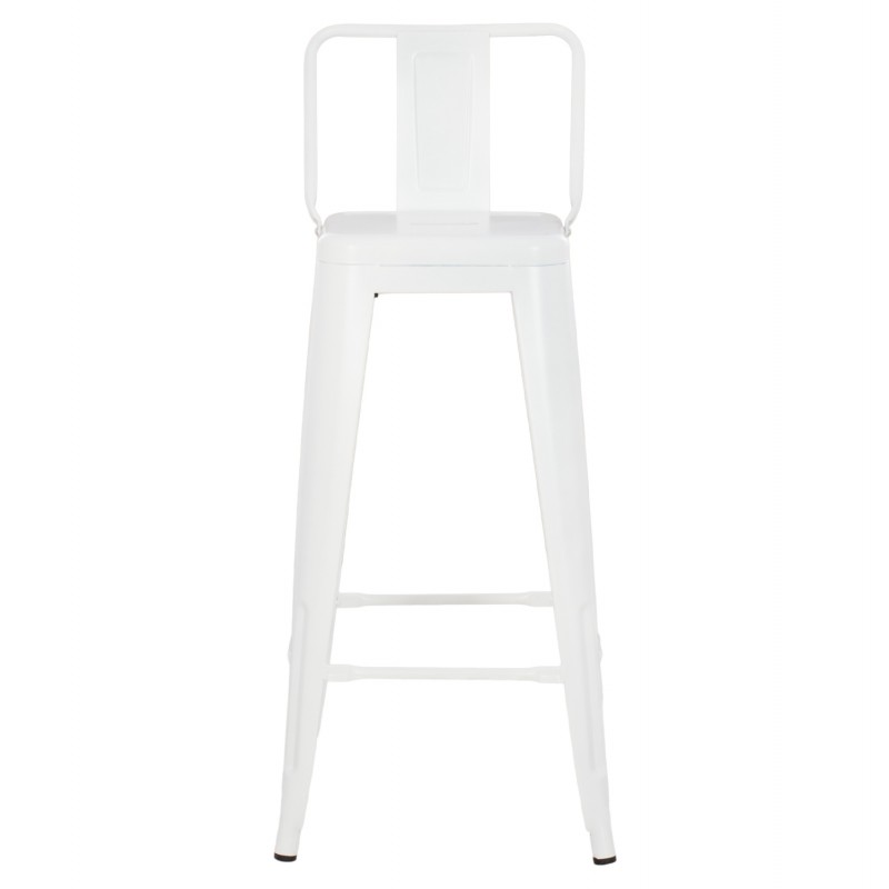 ΣΚΑΜΠΟ BAR ME ΠΛΑΤΗ ΜΕΤΑΛΛΙΚΟ MELITA-PRO HM8643.41 ΛΕΥΚΟ ΜΑΤ 42x42x100Υεκ.