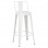 ΣΚΑΜΠΟ BAR ME ΠΛΑΤΗ ΜΕΤΑΛΛΙΚΟ MELITA-PRO HM8643.41 ΛΕΥΚΟ ΜΑΤ 42x42x100Υεκ.