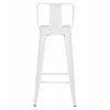 ΣΚΑΜΠΟ BAR ME ΠΛΑΤΗ ΜΕΤΑΛΛΙΚΟ MELITA-PRO HM8643.41 ΛΕΥΚΟ ΜΑΤ 42x42x100Υεκ.