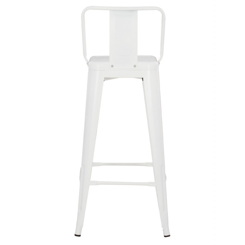 ΣΚΑΜΠΟ BAR ME ΠΛΑΤΗ ΜΕΤΑΛΛΙΚΟ MELITA-PRO HM8643.41 ΛΕΥΚΟ ΜΑΤ 42x42x100Υεκ.