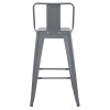 ΣΚΑΜΠΟ ΜΠΑΡ ΜΕΣΑΙΟΥ ΥΨΟΥΣ ΜΕΤΑΛΛΙΚΟ MELITA-PRO HM8574.50 ΓΚΡΙ 43x43x88Υεκ.