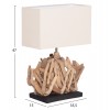 ΕΠΙΤΡΑΠΕΖΙΟ ΟΡΘΟΓΩΝΙΟ ΦΩΤΙΣΤΙΚΟ TWIGGY HM4424 DRIFTWOOD & ΛΕΥΚΟ ΚΑΠΕΛΟ 35.5x15x47Υεκ.
