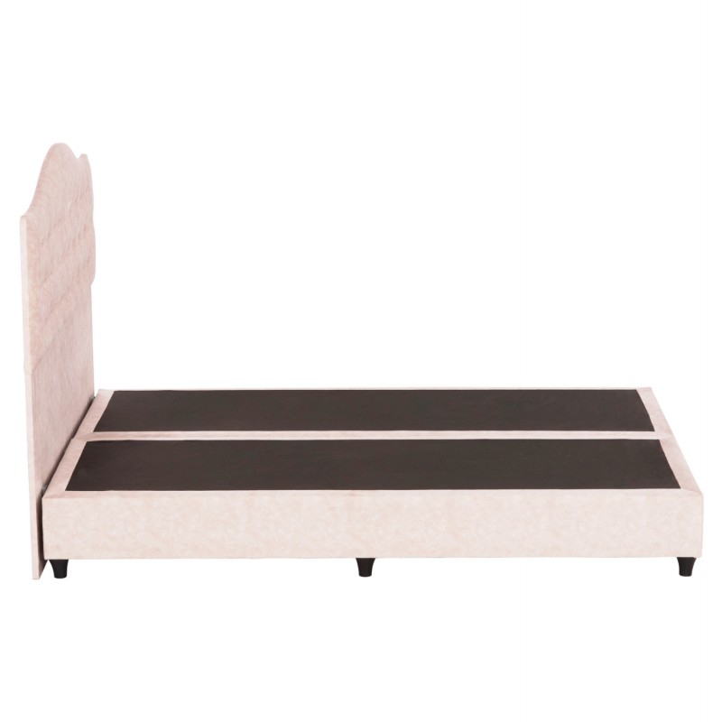 ΚΡΕΒΑΤΙ MALENA HM638.22 ΜΠΕΖ ΥΦΑΣΜΑ Τ. NUBUCK ΓΙΑ ΣΤΡΩΜΑ 150x200εκ.