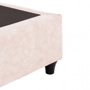 ΚΡΕΒΑΤΙ MALENA HM638.22 ΜΠΕΖ ΥΦΑΣΜΑ Τ. NUBUCK ΓΙΑ ΣΤΡΩΜΑ 150x200εκ.