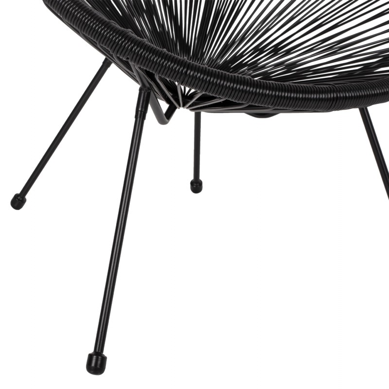 ΣΕΤ ΕΞΩΤΕΡΙΚΟΥ ΧΩΡΟΥ 3ΤΜΧ ACAPULCO HM21101 P.E.RATTAN-ΜΕΤΑΛΛΟ ΣΕ ΜΑΥΡΟ