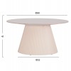 ΣΕΤ 2ΤΜΧ ΤΡΑΠΕΖΙΑ ΣΑΛΟΝΙΟΥ DUNCAN HM21082 MDF ΚΡΕΜ ΚΑΙ ΚΕΡΑΜΙΚΟ TOP Φ80εκ & Φ45εκ