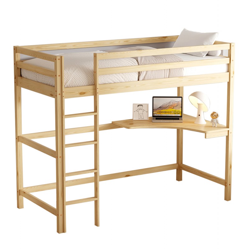 ΠΑΙΔΙΚΟ ΚΡΕΒΑΤΙ ΚΟΥΚΕΤΑ ΜΕ ΓΡΑΦΕΙΟ AKRON HM702.01 ΞΥΛΟ ΠΕΥΚΟΥ ΦΥΣΙΚΟ-ΣΤΡΩΜΑ 90x190εκ