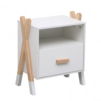 ΚΟΜΟΔΙΝΟ ΠΑΙΔΙΚΟ PASCHAL HM2488.03 ΛΕΥΚΗ ΜΕΛΑΜΙΝΗ-ΠΕΥΚΟ ΣΕ ΦΥΣΙΚΟ 46x30x55Υεκ.