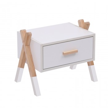 ΚΟΜΟΔΙΝΟ ΠΑΙΔΙΚΟ PASCHAL HM2497.03 ΛΕΥΚΗ ΜΕΛΑΜΙΝΗ-ΠΕΥΚΟ ΣΕ ΦΥΣΙΚΟ 46x30x38Υεκ