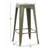 ΣΚΑΜΠΟ ΜΠΑΡ ΜΕΤΑΛΛΙΚΟ MELITA-PRO HM8642.43 ΣΕ DARK OLIVE 43x43x78Υεκ.