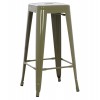 ΣΚΑΜΠΟ ΜΠΑΡ ΜΕΤΑΛΛΙΚΟ MELITA-PRO HM8642.43 ΣΕ DARK OLIVE 43x43x78Υεκ.