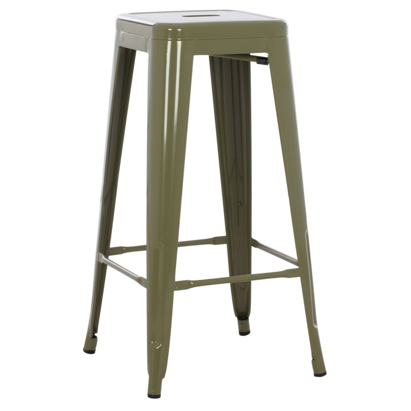 ΣΚΑΜΠΟ ΜΠΑΡ ΜΕΤΑΛΛΙΚΟ MELITA-PRO HM8642.43 ΣΕ DARK OLIVE 43x43x78Υεκ.