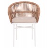 ΠΟΛΥΘΡΟΝΑ ΑΛΟΥΜΙΝΙΟΥ ORIN HM6265.02 ΛΕΥΚΗ-P.E.RATTAN ΦΥΣΙΚΟ-ΜΠΕΖ ΜΑΞΙΛΑΡΙΑ 58x61x75Υ
