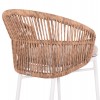ΠΟΛΥΘΡΟΝΑ ΑΛΟΥΜΙΝΙΟΥ ORIN HM6265.02 ΛΕΥΚΗ-P.E.RATTAN ΦΥΣΙΚΟ-ΜΠΕΖ ΜΑΞΙΛΑΡΙΑ 58x61x75Υ