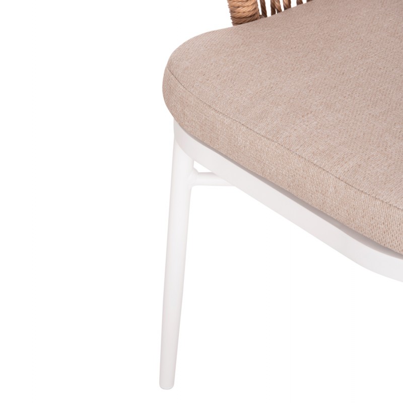 ΠΟΛΥΘΡΟΝΑ ΑΛΟΥΜΙΝΙΟΥ ORIN HM6265.02 ΛΕΥΚΗ-P.E.RATTAN ΦΥΣΙΚΟ-ΜΠΕΖ ΜΑΞΙΛΑΡΙΑ 58x61x75Υ