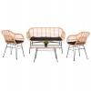 ΣΕΤ ΣΑΛΟΝΙ ΕΞΩΤΕΡΙΚΟΥ ΧΩΡΟΥ 4ΤΜΧ ALLEGRA HM21052 WICKER-ΜΕΤΑΛΛΟ
