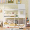 ΠΑΙΔΙΚΗ ΚΟΥΚΕΤΑ ΣΠΙΤΑΚΙ  τ.MONTESSORI HOOD HM705.03 ΞΥΛΟ ΠΕΥΚΟΥ ΣΕ ΛΕΥΚΟ-ΣΤΡΩΜΑΤΑ 190x90εκ