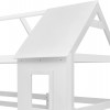 ΠΑΙΔΙΚΗ ΚΟΥΚΕΤΑ ΣΠΙΤΑΚΙ  τ.MONTESSORI HOOD HM705.03 ΞΥΛΟ ΠΕΥΚΟΥ ΣΕ ΛΕΥΚΟ-ΣΤΡΩΜΑΤΑ 190x90εκ