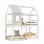 ΠΑΙΔΙΚΗ ΚΟΥΚΕΤΑ ΣΠΙΤΑΚΙ  τ.MONTESSORI HOOD HM705.03 ΞΥΛΟ ΠΕΥΚΟΥ ΣΕ ΛΕΥΚΟ-ΣΤΡΩΜΑΤΑ 190x90εκ