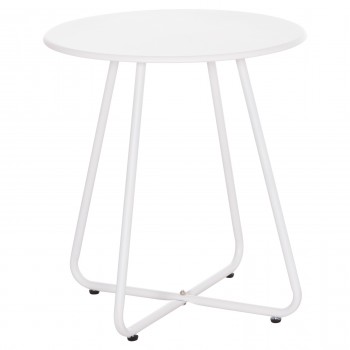 ΒΟΗΘΗΤΙΚΟ ΤΡΑΠΕΖΑΚΙ ΜΕΤΑΛΛΙΚΟ ΣΤΡΟΓΓΥΛΟ SAMMON HM6271.02 ΛΕΥΚΟ Φ45x50Υεκ