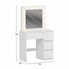 ΤΟΥΑΛΕΤΑ ΜΕ ΦΩΤΙΣΜΟ LED & ΣΥΡΤΑΡΙΑ KEITLIN HM2499.03 ΜΕΛΑΜΙΝΗ ΣΕ ΛΕΥΚΟ 80x40x140Υεκ.