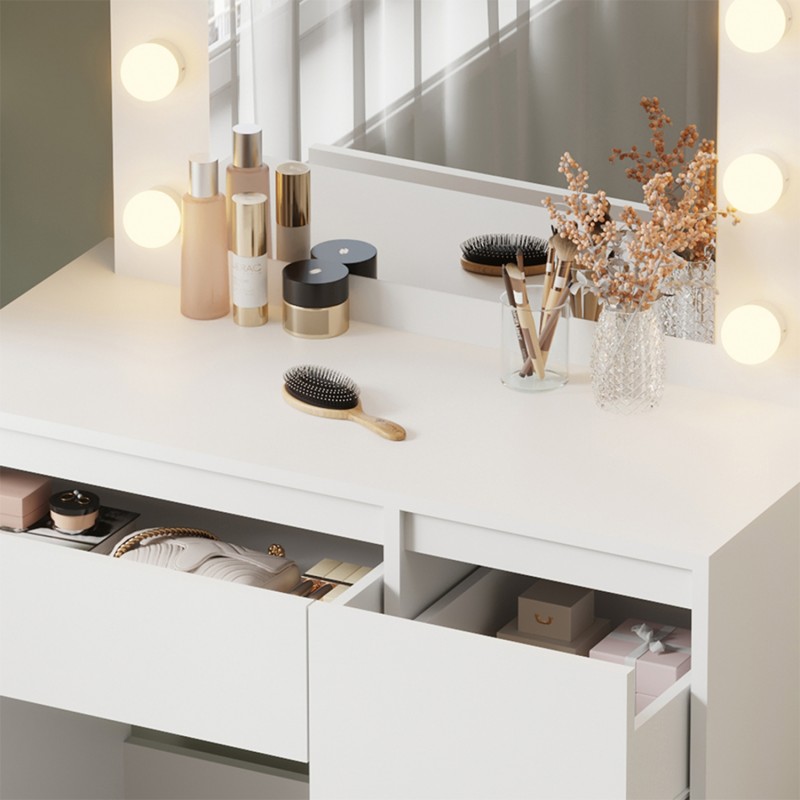 ΤΟΥΑΛΕΤΑ ΜΕ ΦΩΤΙΣΜΟ LED & ΣΥΡΤΑΡΙΑ KEITLIN HM2499.03 ΜΕΛΑΜΙΝΗ ΣΕ ΛΕΥΚΟ 80x40x140Υεκ.