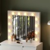 ΤΟΥΑΛΕΤΑ ΜΕ ΦΩΤΙΣΜΟ LED & ΣΥΡΤΑΡΙΑ KEITLIN HM2499.03 ΜΕΛΑΜΙΝΗ ΣΕ ΛΕΥΚΟ 80x40x140Υεκ.