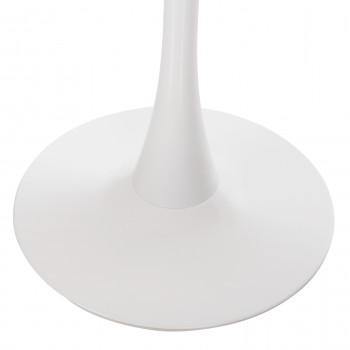 ΤΡΑΠΕΖΙ ΤΡΑΠΕΖΑΡΙΑΣ ROLLO HM9422.11 ΣΤΡΟΓΓΥΛΟ WHITE MARBLE Φ120x74Yεκ.