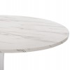 ΤΡΑΠΕΖΙ ΤΡΑΠΕΖΑΡΙΑΣ ROLLO HM9422.11 ΣΤΡΟΓΓΥΛΟ WHITE MARBLE Φ120x74Yεκ.
