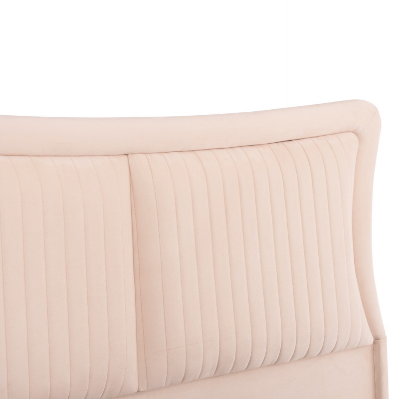 ΚΡEΒΑΤΙ ΔΙΠΛΟ NESTOR HM715 ΜΠΕΖ ΒΕΛΟΥΔΟ ΓΙΑ ΣΤΡΩΜΑ 160x200εκ.