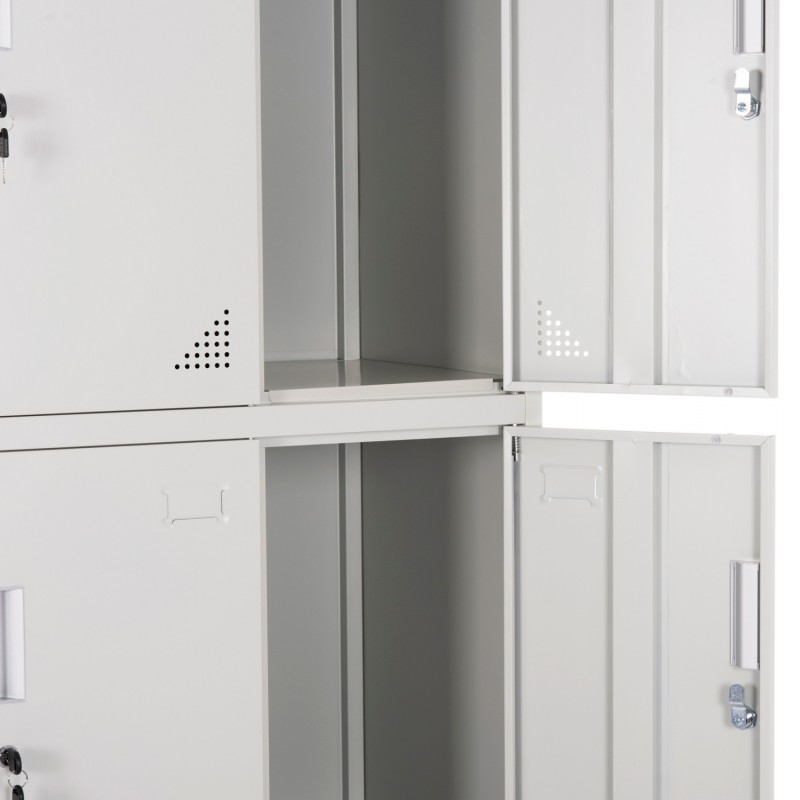 ΦΟΡΙΑΜΟΣ ΜΕΤΑΛΛΙΚΟΣ MALMOE HM5636.11 9 ΝΤΟΥΛΑΠΑΚΙΑ ΜΕ ΚΛΕΙΔΑΡΙΕΣ-ΓΚΡΙ 90x45x185Υεκ.
