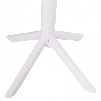 ΤΡΑΠΕΖΙ ΜΠΑΡ ΣΤΡΟΓΓΥΛΟ TERRIN HM6126.11 ΠΟΛΥΠΡΟΠΥΛΕΝΙΟ ΛΕΥΚΟ Φ60x106Υεκ.