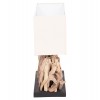 ΕΠΙΤΡΑΠΕΖΙΟ ΟΡΘΟΓΩΝΙΟ ΦΩΤΙΣΤΙΚΟ TWIGGY HM4434 DRIFTWOOD & ΛΕΥΚΟ ΚΑΠΕΛΟ 56x16.5x43Υεκ.