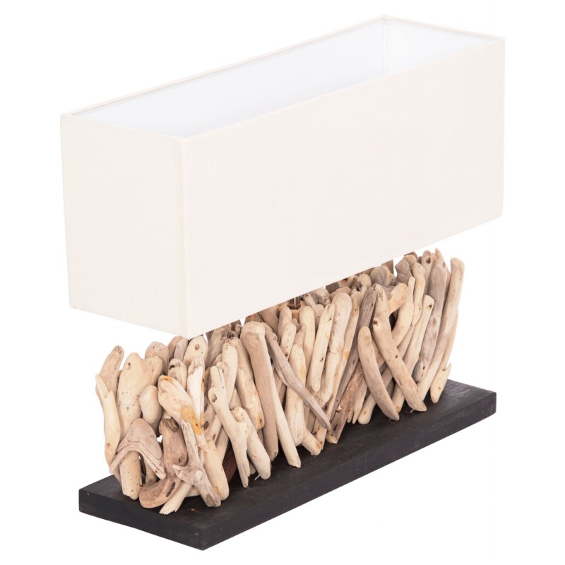 ΕΠΙΤΡΑΠΕΖΙΟ ΟΡΘΟΓΩΝΙΟ ΦΩΤΙΣΤΙΚΟ TWIGGY HM4434 DRIFTWOOD & ΛΕΥΚΟ ΚΑΠΕΛΟ 56x16.5x43Υεκ.