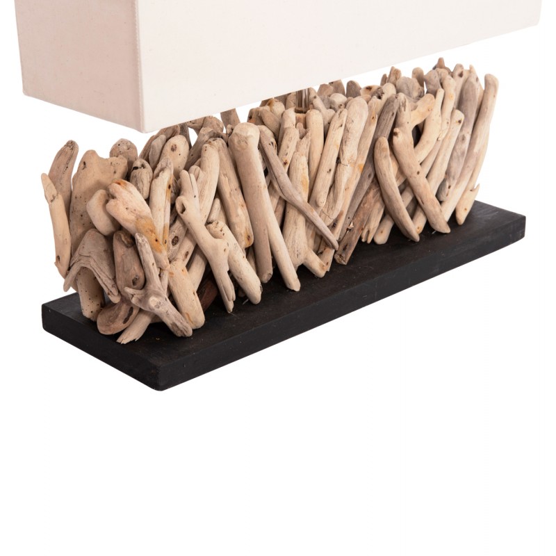 ΕΠΙΤΡΑΠΕΖΙΟ ΟΡΘΟΓΩΝΙΟ ΦΩΤΙΣΤΙΚΟ TWIGGY HM4434 DRIFTWOOD & ΛΕΥΚΟ ΚΑΠΕΛΟ 56x16.5x43Υεκ.