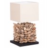 ΕΠΙΤΡΑΠΕΖΙΟ ΦΩΤΙΣΤΙΚΟ ΣΧΗΜΑ ΚΥΒΟΥ TWIGGY HM4425 DRIFTWOOD & ΛΕΥΚΟ ΚΑΠΕΛΟ 24x24x46Υεκ